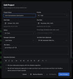 Simple way to create and track a project