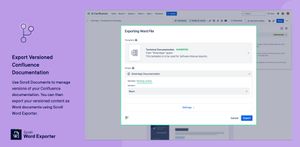 Use Scroll Documents to manage versions of your Confluence documentation. You can then export your versioned content as Word documents using Scroll Word Exporter.