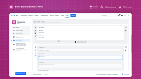 Configuration of the dependency (cascading) Asset search fields.