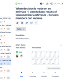 Planning Poker is also displayed in the issue detail view, as seen here, meaning it is available directly within the Jira Backlog - where teams run their planning.