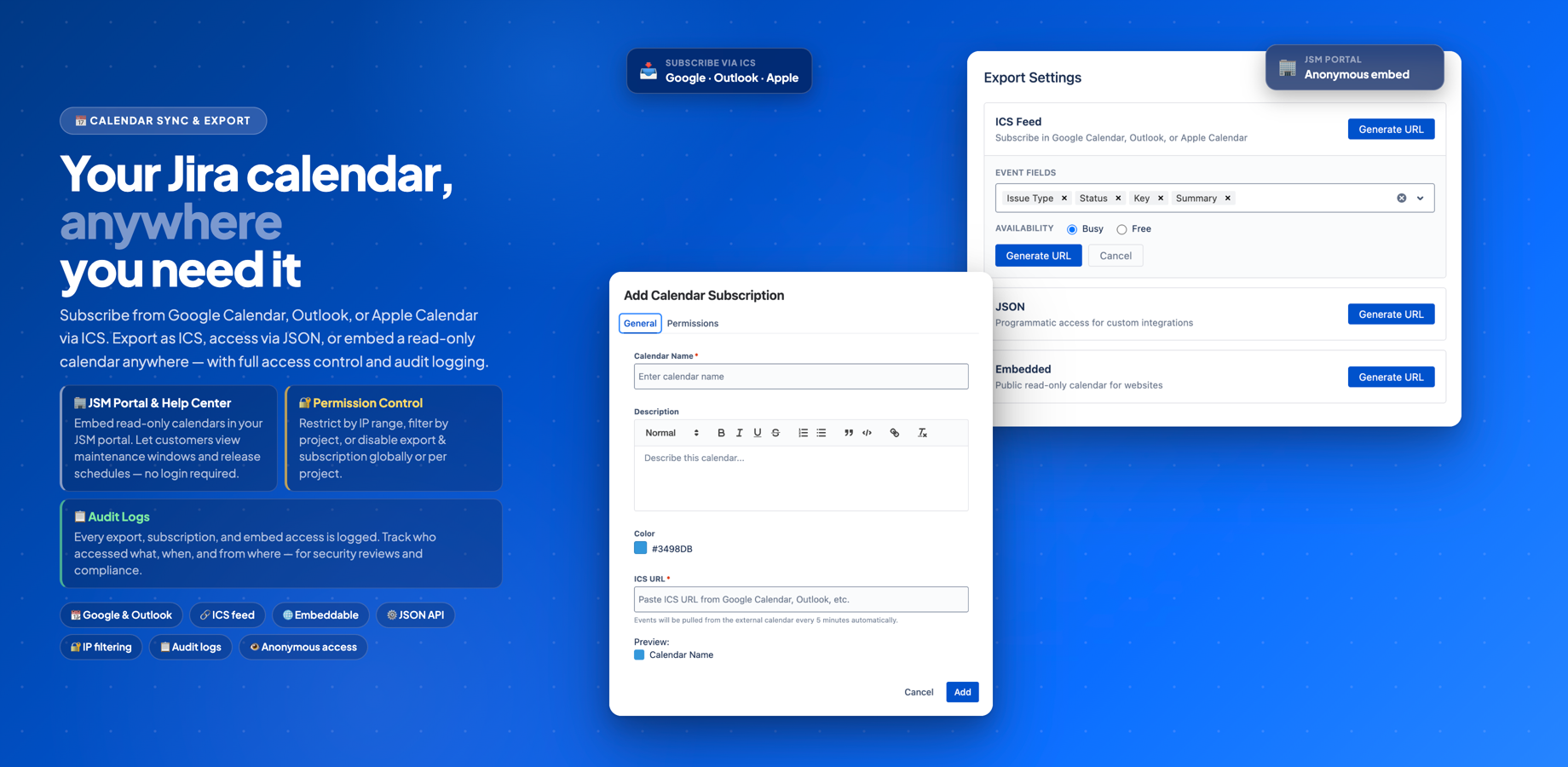 Google/Outlook calendar sync
