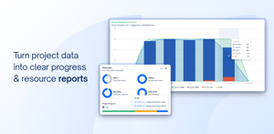Build project and portfolio dashboards that track completion, time remaining, and resource utilization, adaptable to Agile, SAFe, or hybrid processes.
