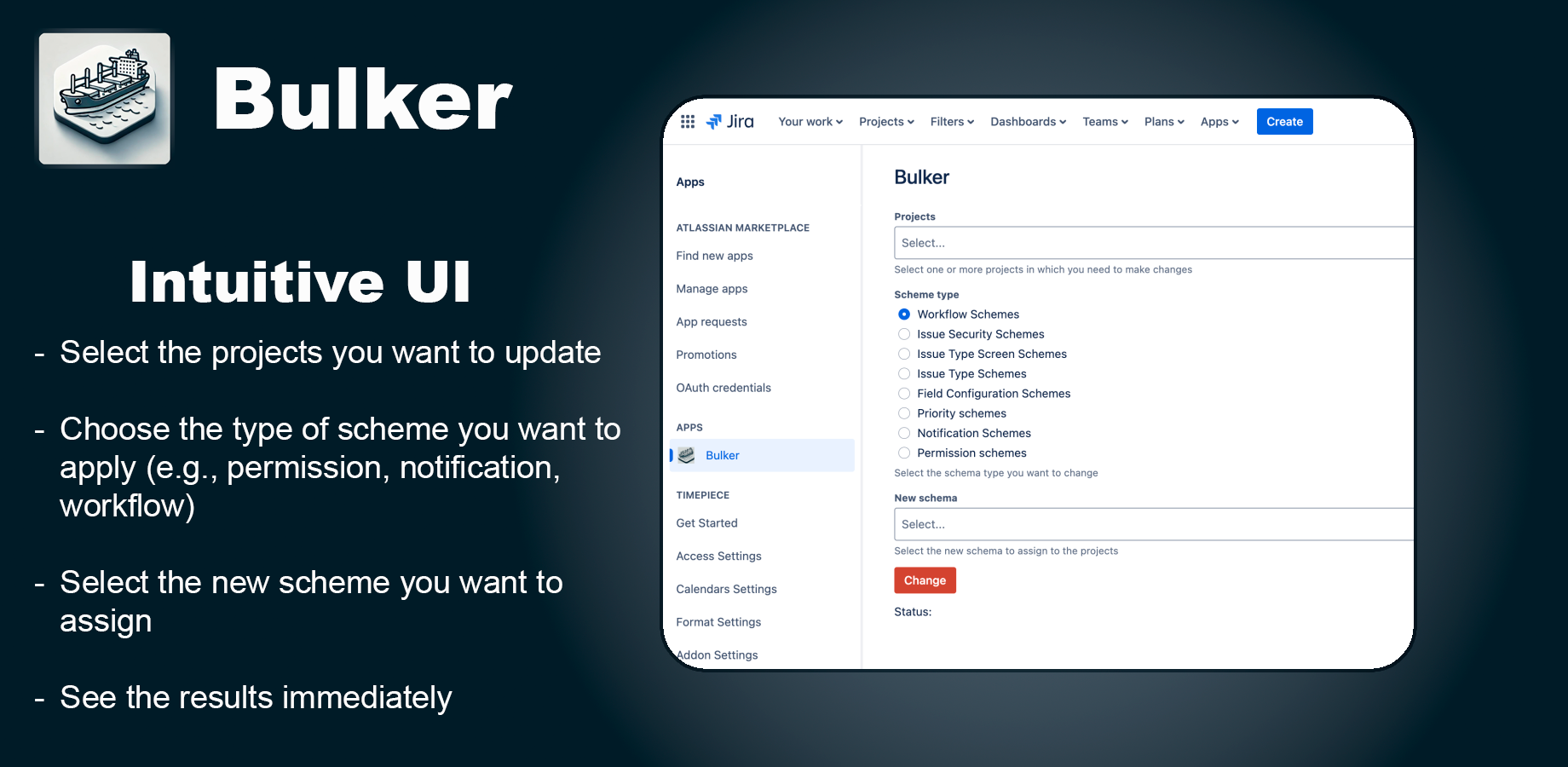 The intuitive layout allows administrators to efficiently apply various schemes to their projects without repetitive manual work.