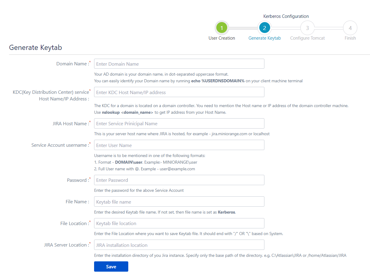 Easy and quick setup instructions for setting up Kerberos and NTLM SSO for JIRA.

​Reach out to us if case of any help.