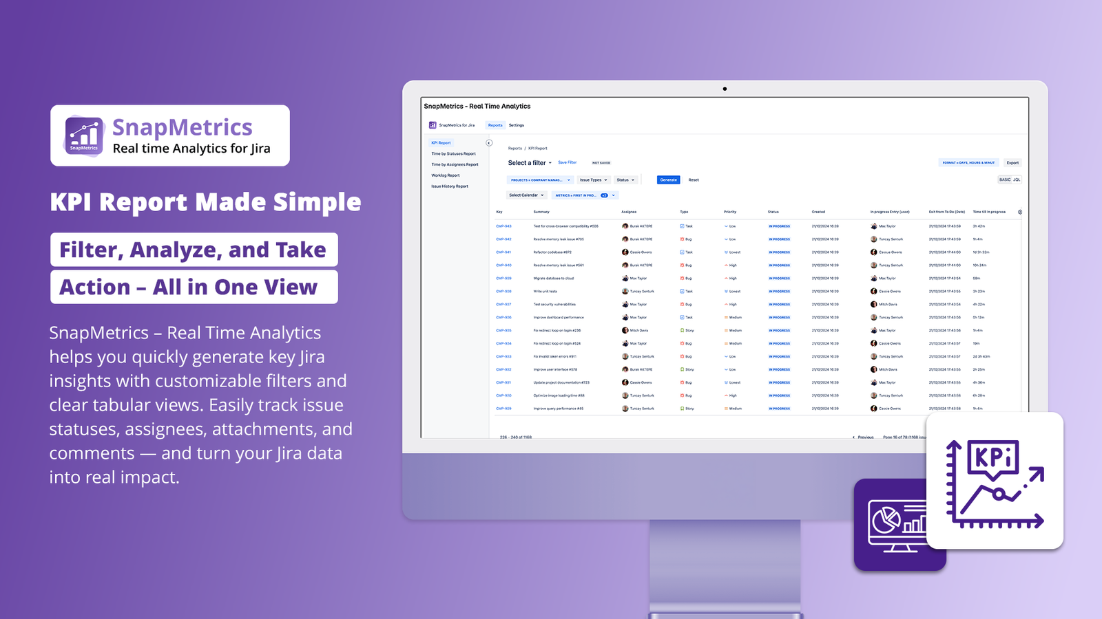 Customize your metrics to fit your workflow.