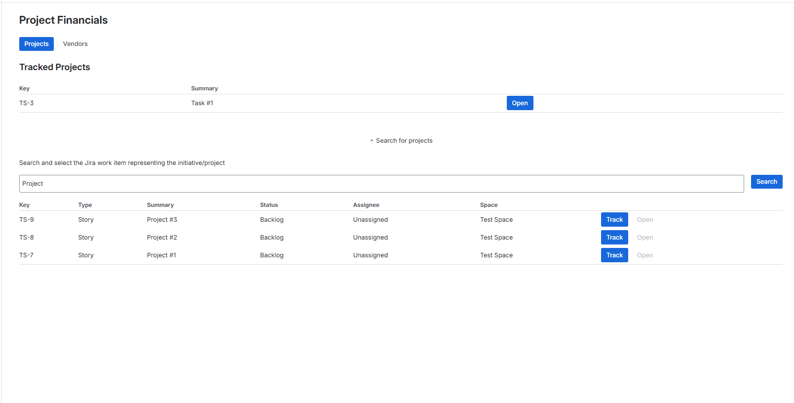 Link Any Jira Issue as a Tracked Project