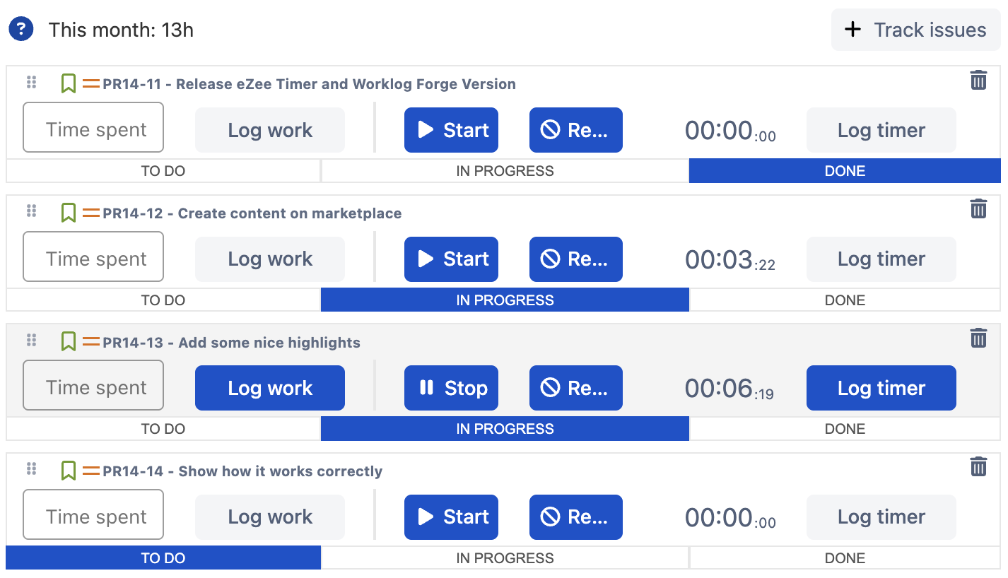 Switch between tasks without losing tracked time.