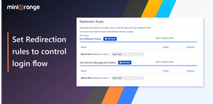 Select redirection rules to control login flow