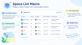 Space table List
