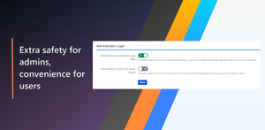 Settings to provide extra login options to admin