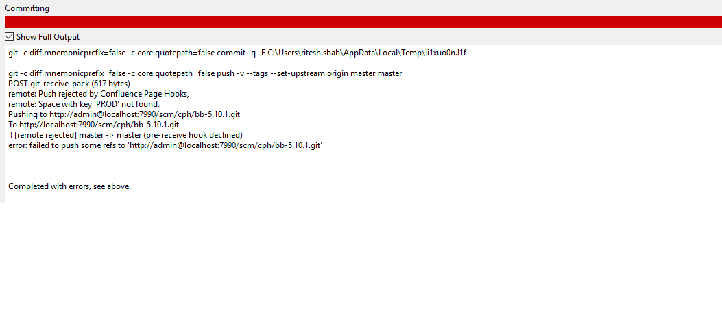Reject commit if wrong data passed.