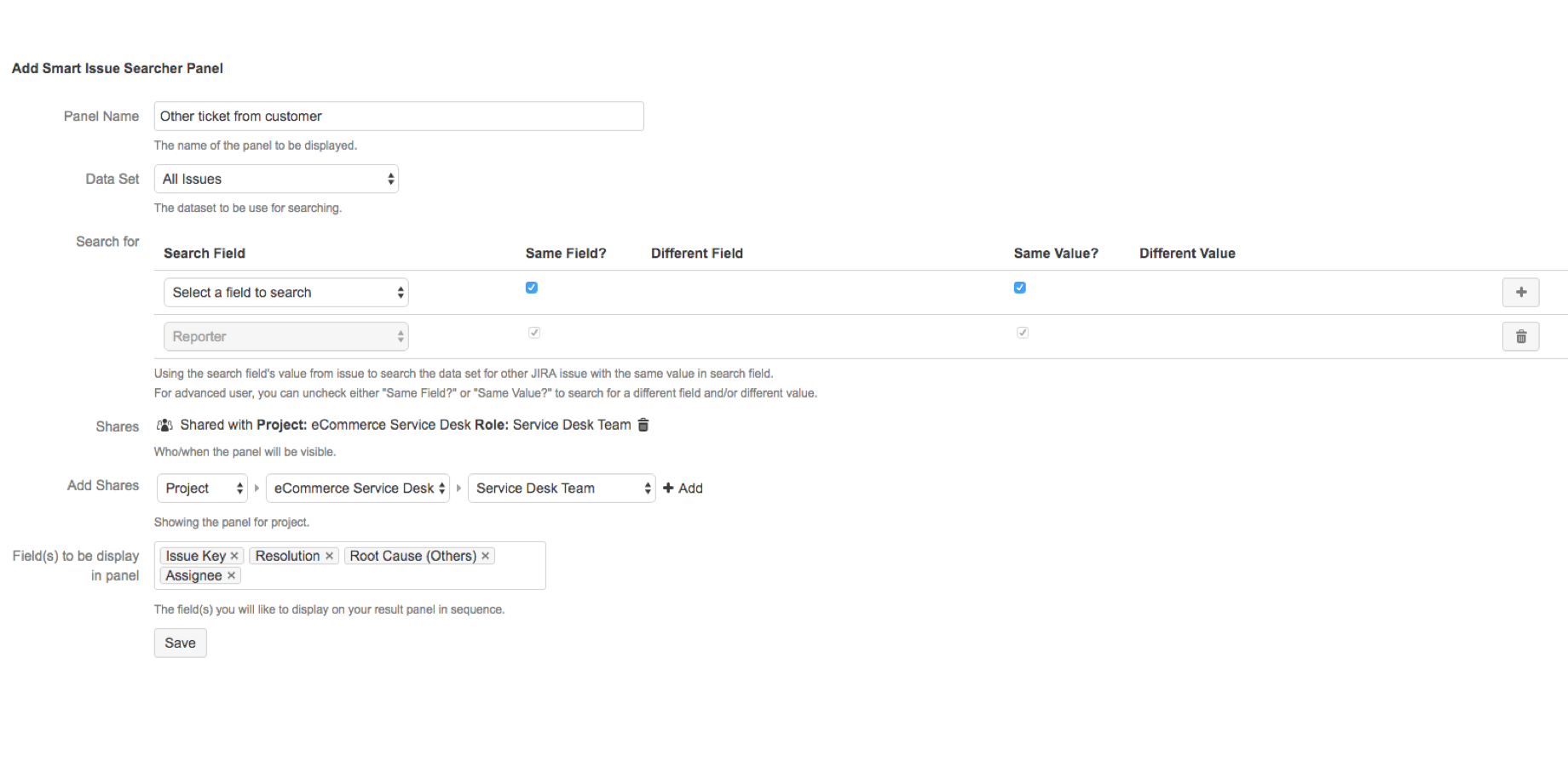 Simple and Configurable Panel Setup
