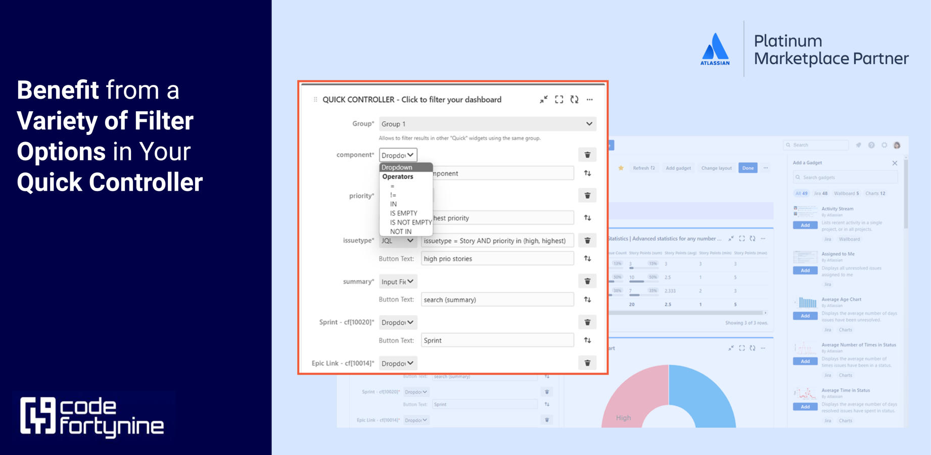 📊 Quick Filters considers components and other fields with matching names as identical, making it easy to track progress across projects.

🔄 Filter for projects, teams or sprints to compare their performance.