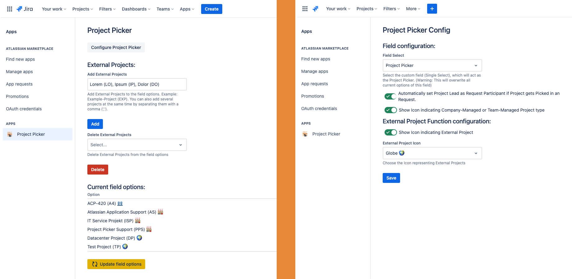 Add External Systems & Projects
