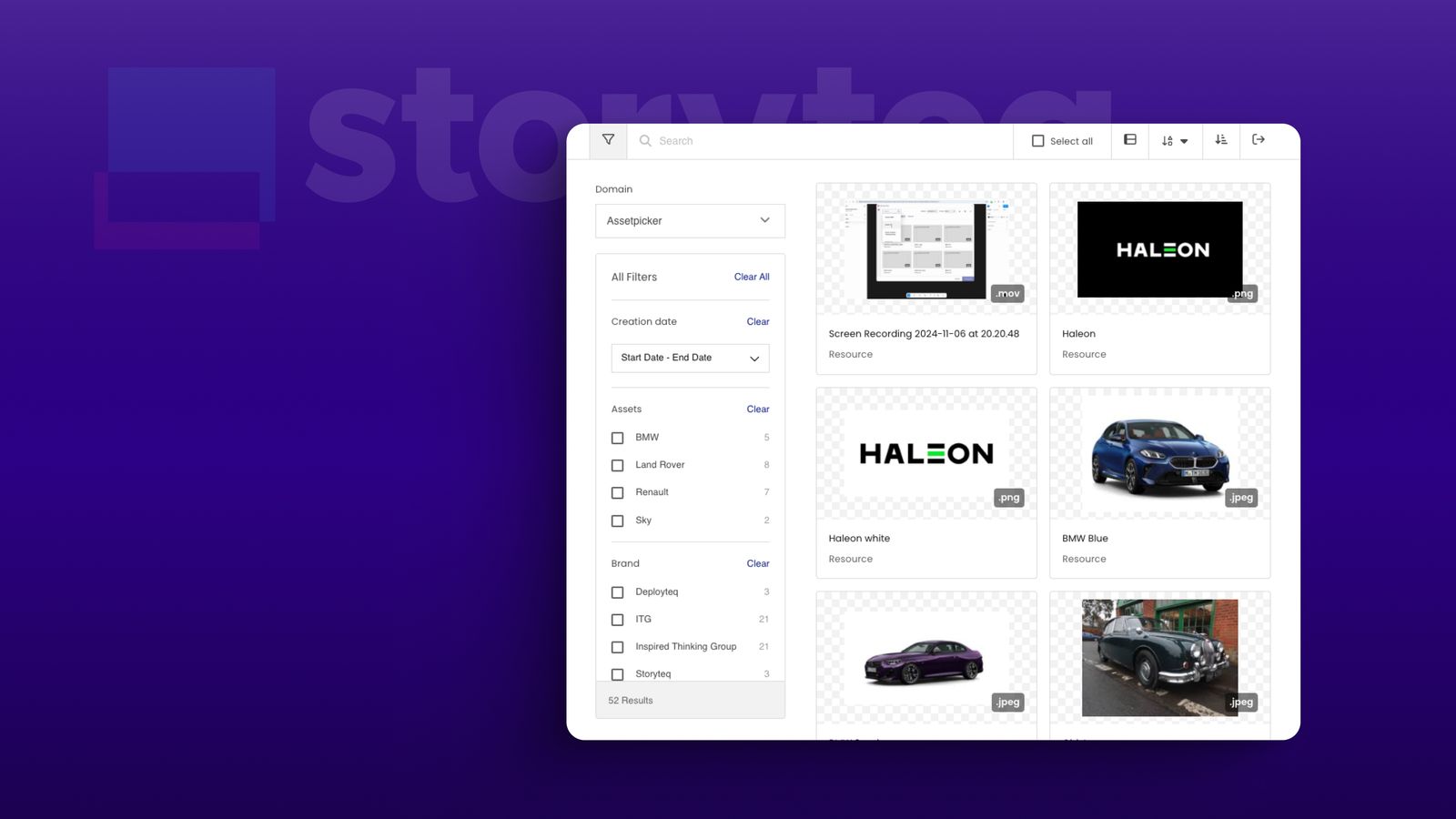 Search and Filter Assets