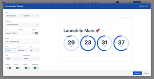 Circular style countdown