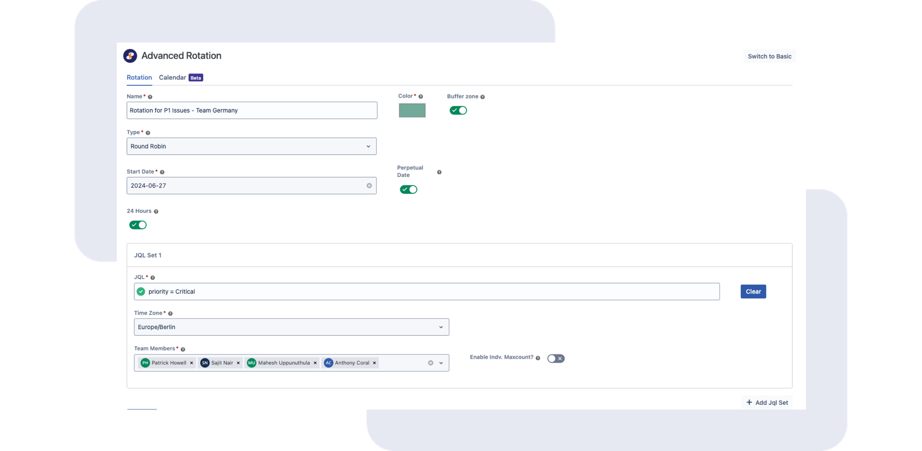 Get started with one click. Create Schedules/Rotations for your distributed teams.