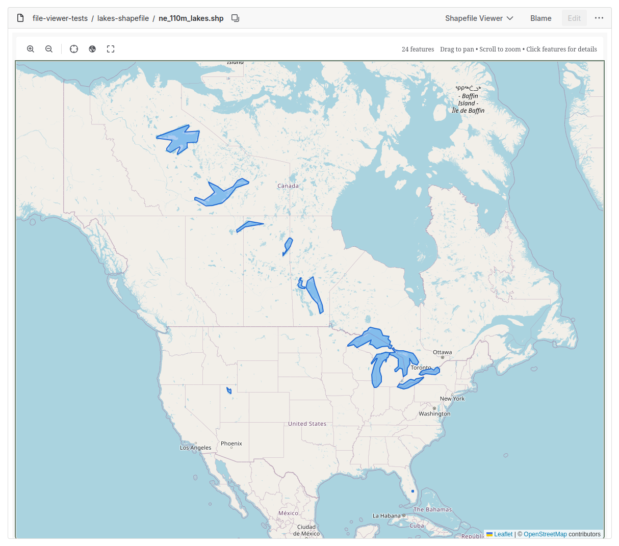 Shapefile viewer screenshot