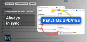 Real-time synchronization keeps every collaborator’s checklist view current as items and statuses change.