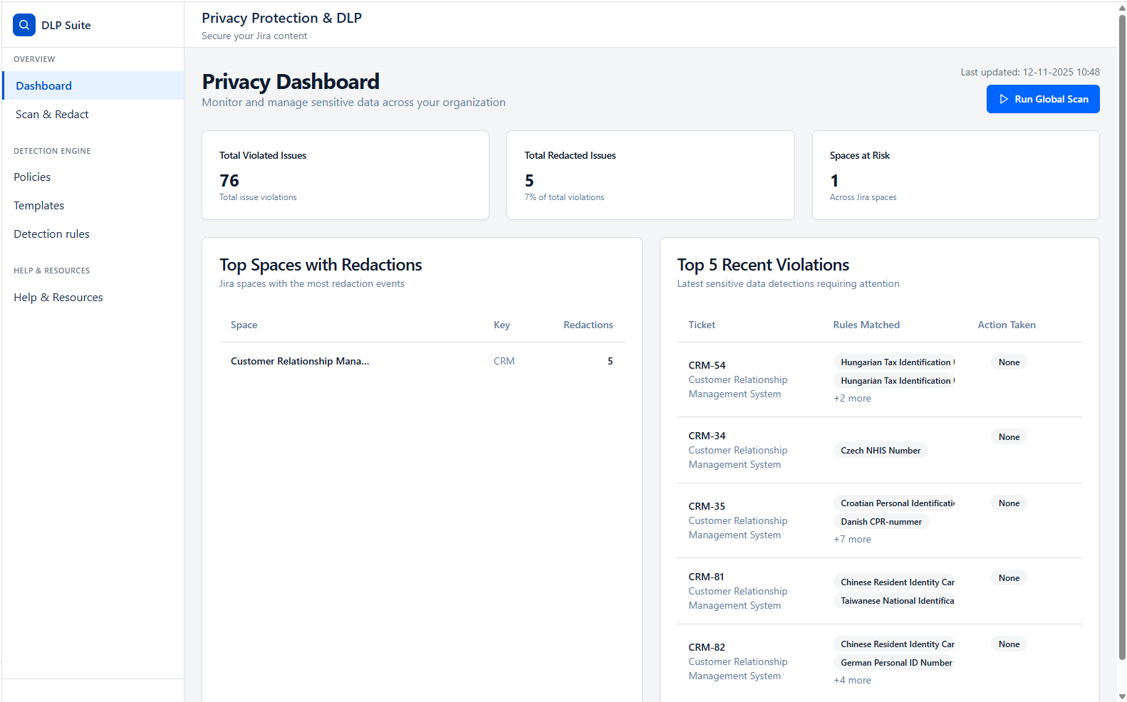 Protect Personal Information