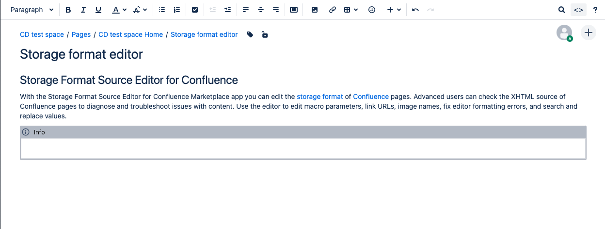 Source editor icon in the editor toolbar