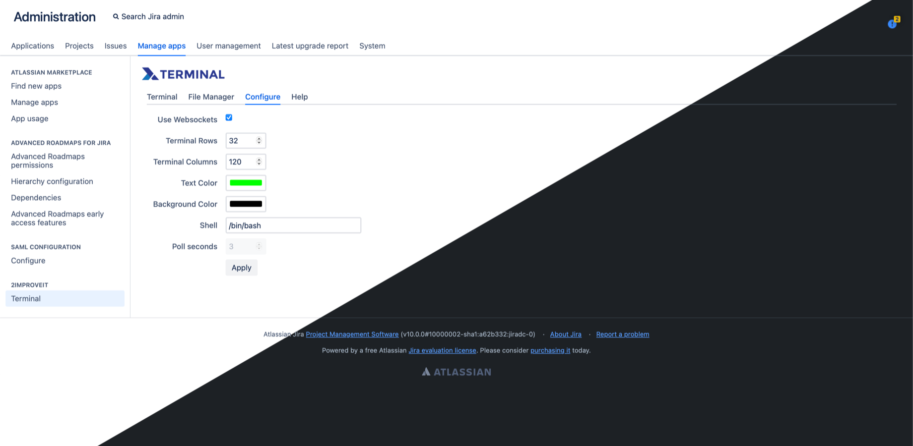 Configure the look and feel of the terminal