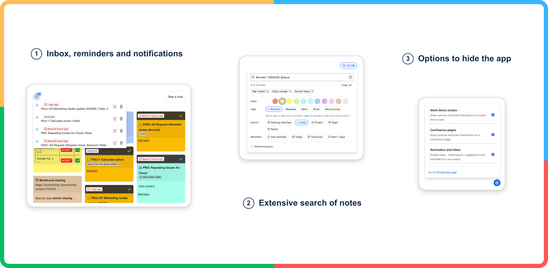 Reminders, Smart Inbox and extensive Search