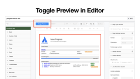 Toggle Preview in Editor