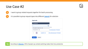 Group request types into different layouts