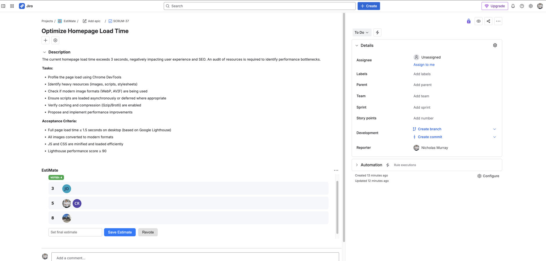 Revote anytime to quickly reach team consensus