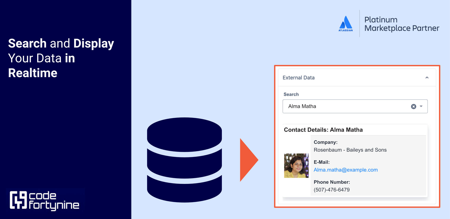 Enhance any ITSM centric setup by searching your data source in real-time with issue related variables and display HTML templates or update custom fields dependant on the selection