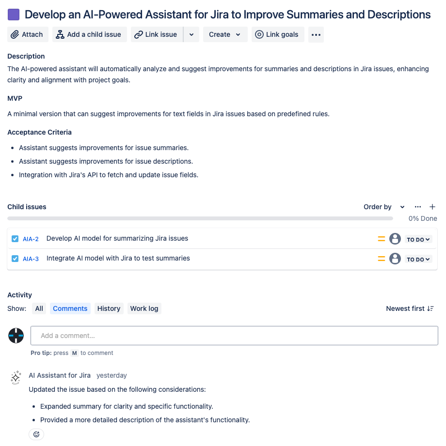 Concise and clear summaries and descriptions