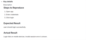 See how unstructured descriptions are transformed into clean, readable sections that improve clarity and make issues easier to understand.