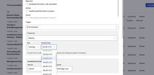 Run jobs automatically on a recurring schedule (monthly, weekly, daily) at a specific time, or trigger instantly via webhook when code changes. Keep documentation always in sync with your repositories.