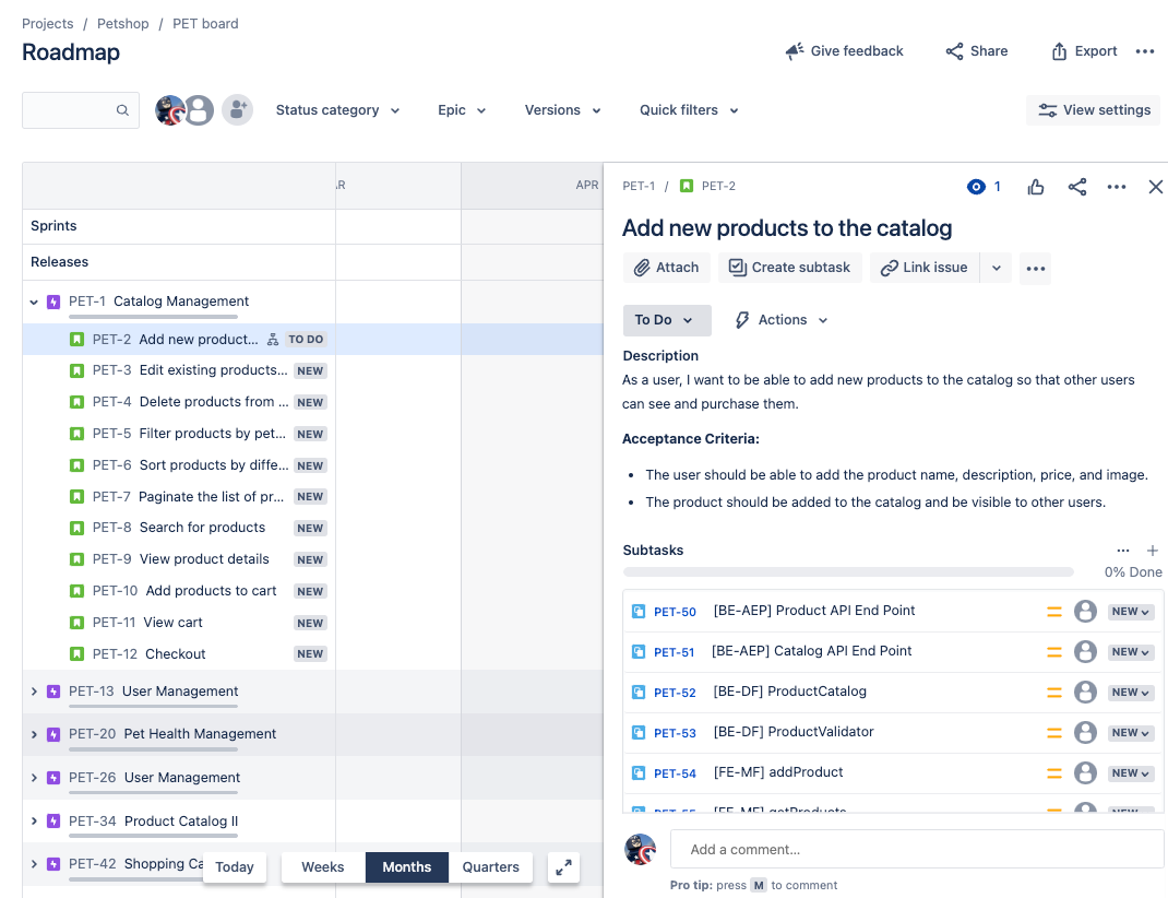 See an example of how your backlog is generated and refined