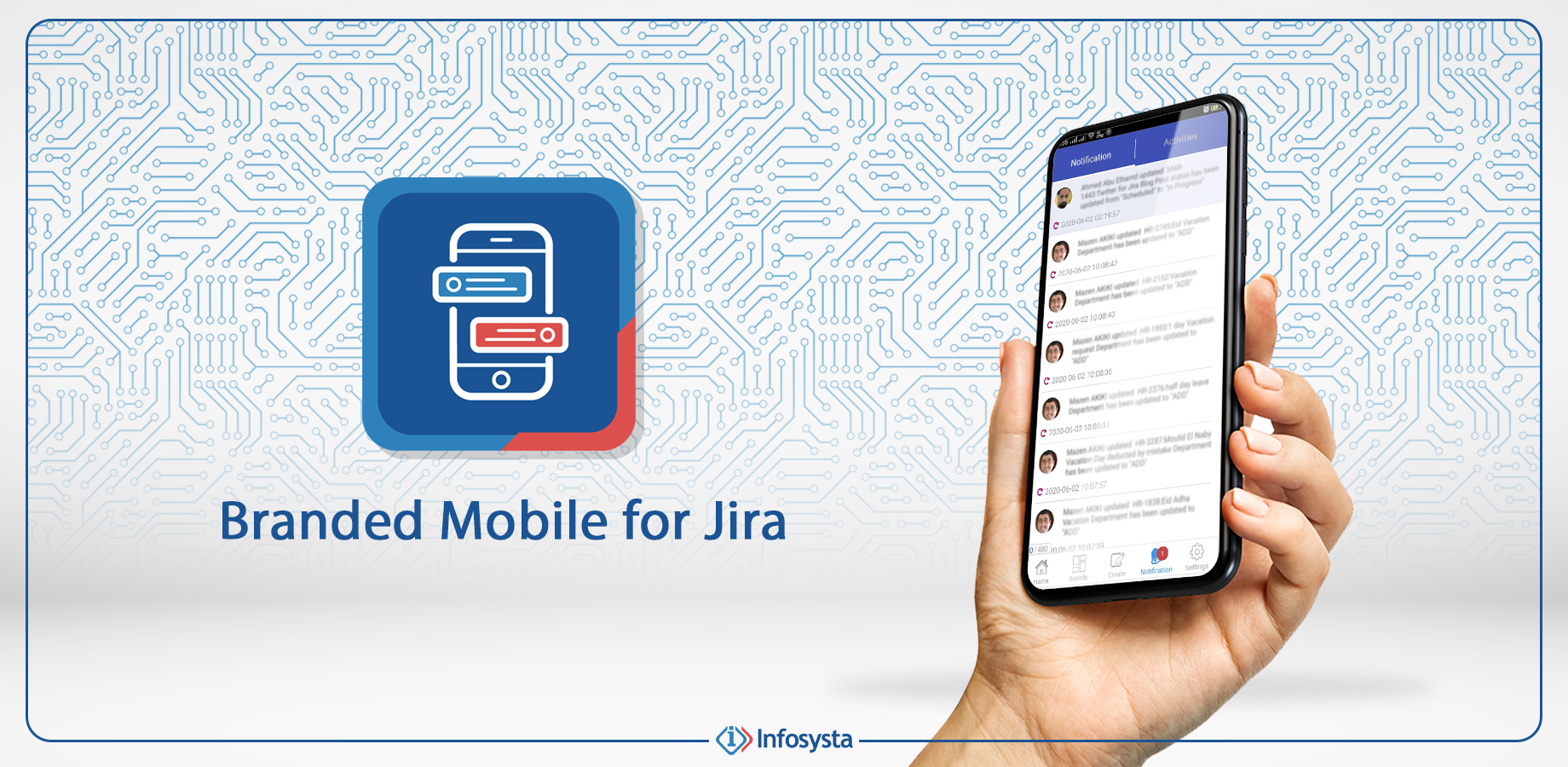 Get notified of important updates with fast access to all screens. Check your favorite filters, build your search query and filter your issues per project