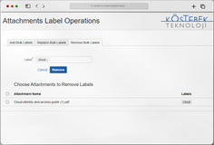 Attachment Label Operations - Remove bulk labels