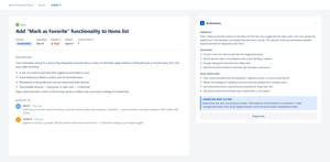 AI Summary panel