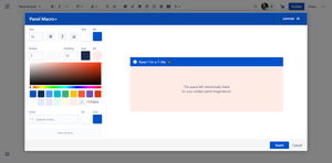 Change panel background color