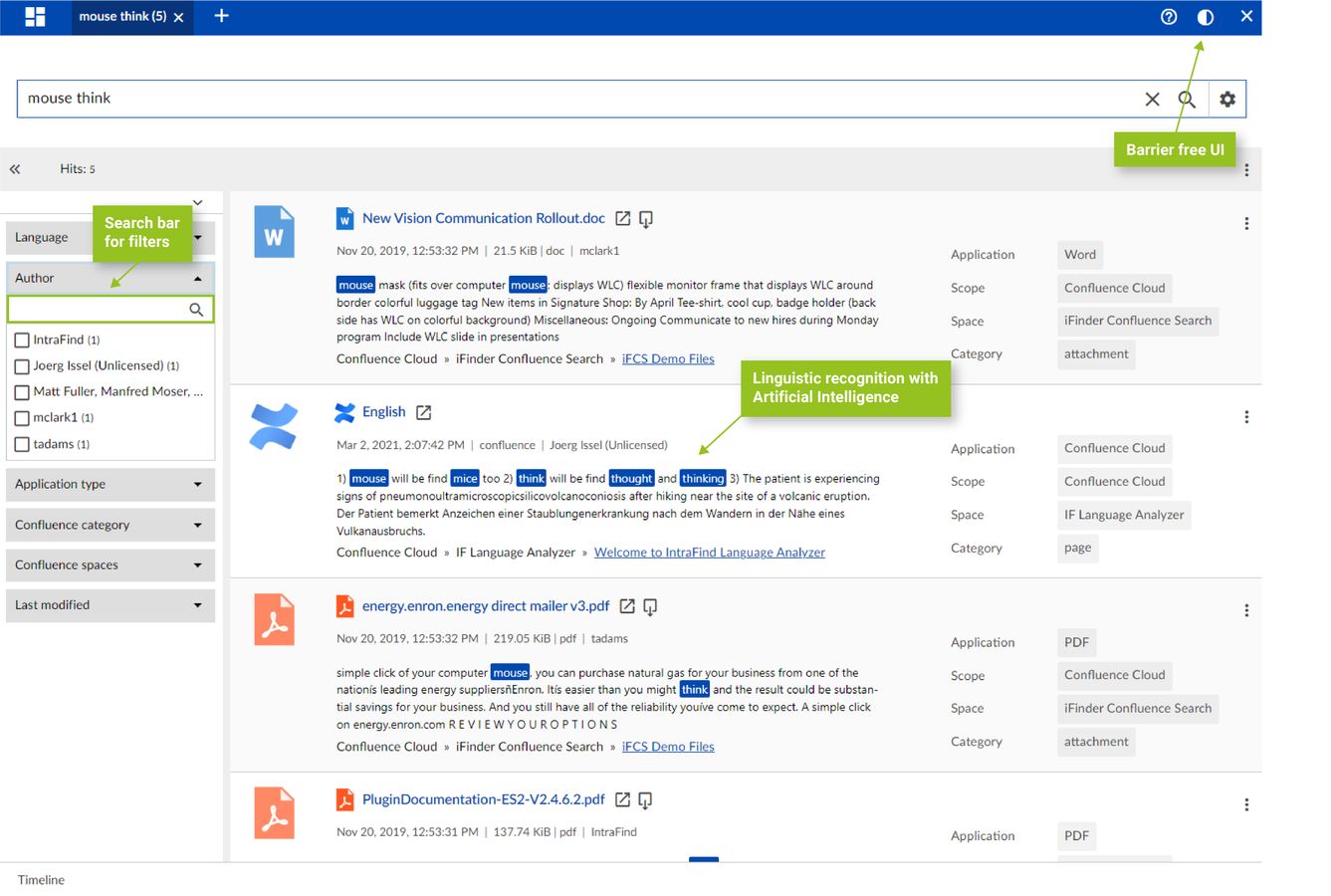 Double down your Confluence ROI: delight users with an engaging search experience and skyrocket your adoption rates. The result: less time spent searching, and more time spent acting.