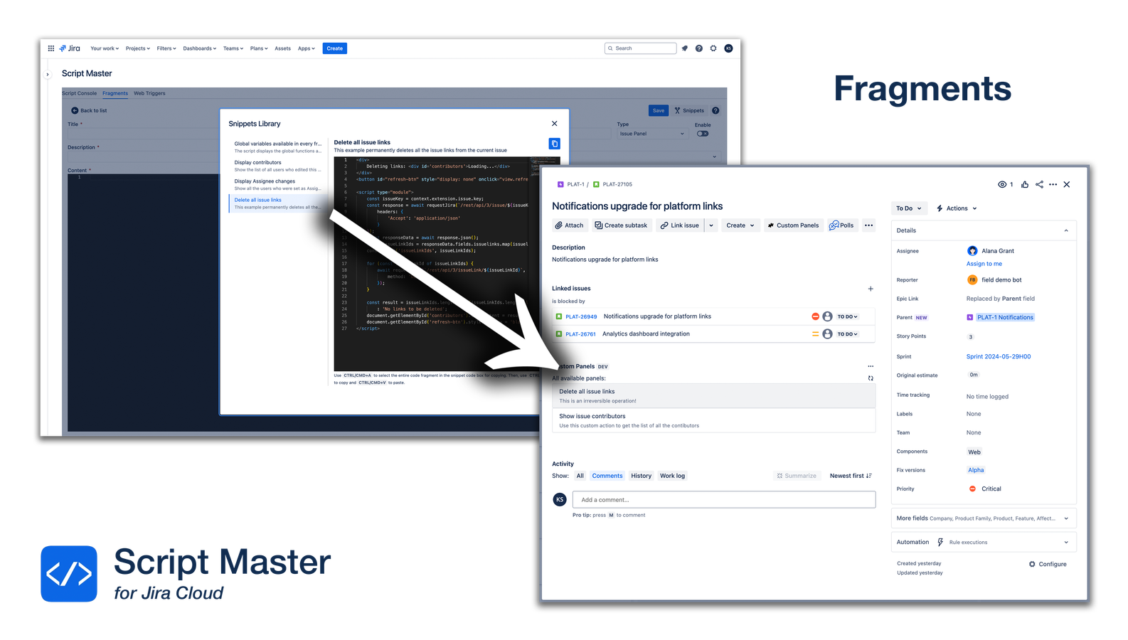 Custom Actions, Panels, Pages, Gadgets and many more