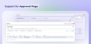 Support for Approval Page