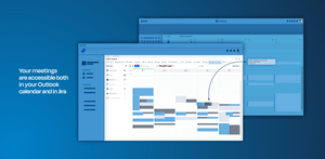 Scheduled meetings are accessible both in your Outlook calendar and in Jira, ensuring you can manage your schedule seamlessly.