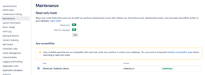 The app supports the Confluence Data Center Read-only mode. During Read-only mode the app will render with disabled download features.