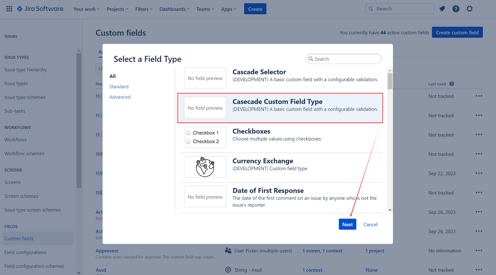 Create Custom Field