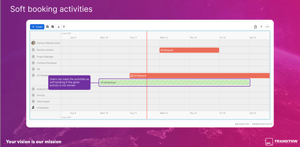 Use soft bookings to reserve tentative capacity, clearly distinguish unconfirmed work from committed assignments, and turn plans into confirmed bookings when decisions are made.