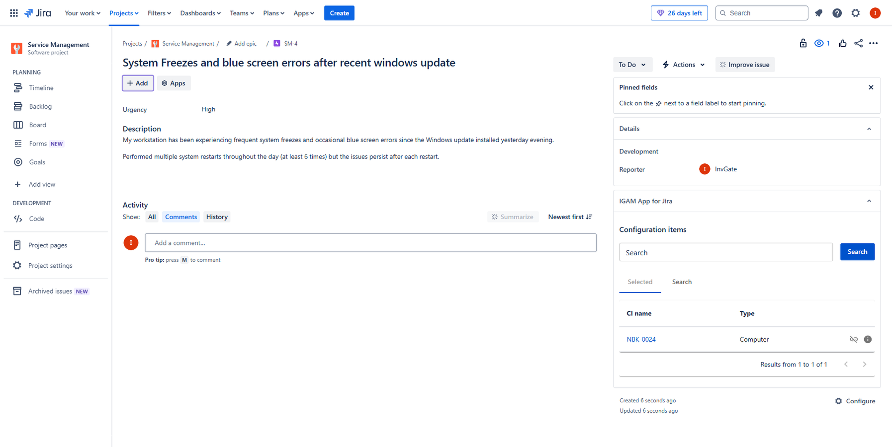 Seamless asset linking