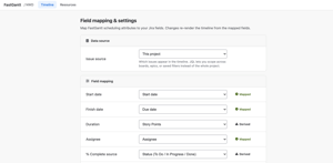 Map the scheduling attributes to your own Jira fields, per project.