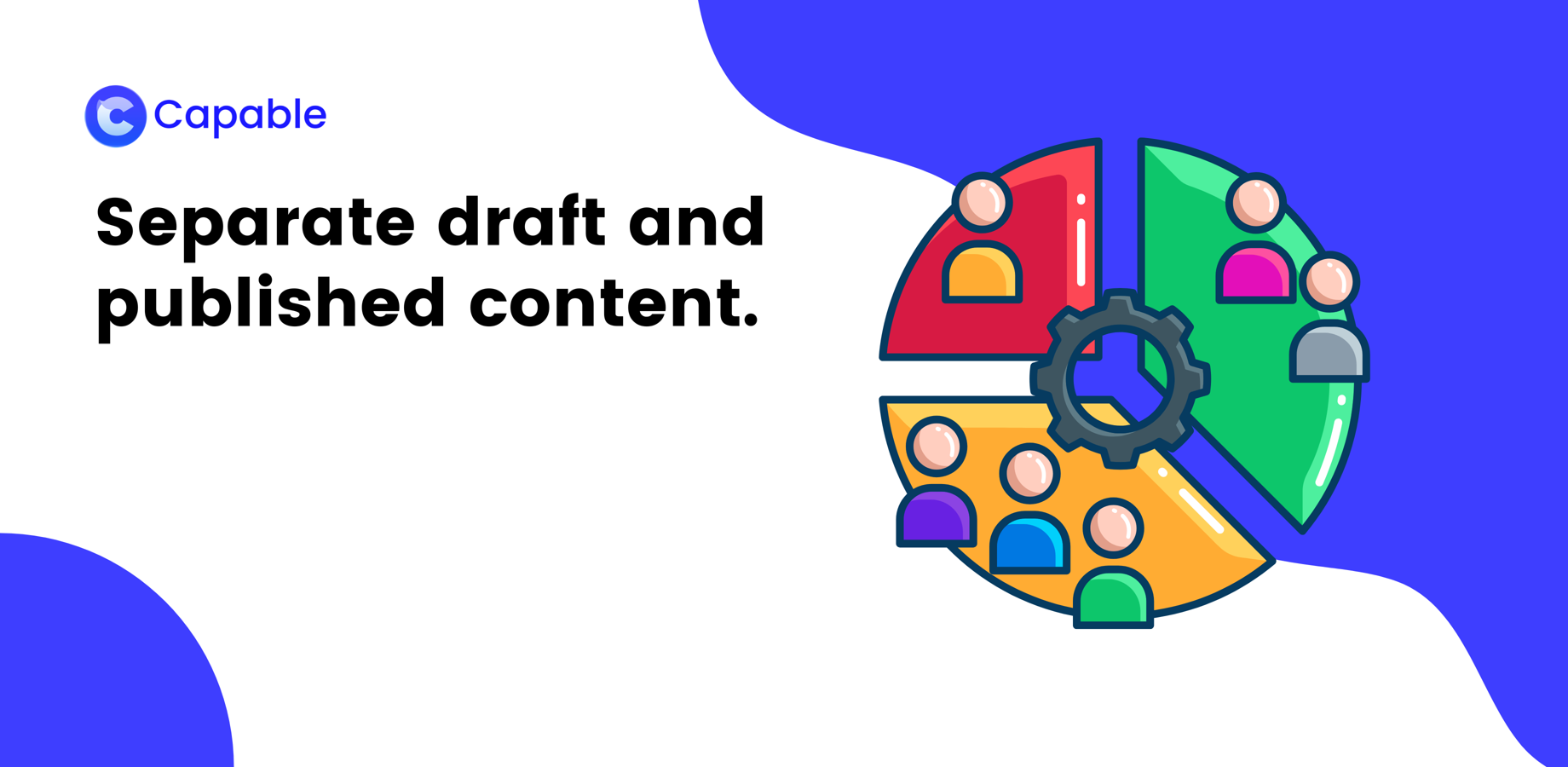 Drafts are safely created in private spaces, then published to target spaces for broader access - without losing context.