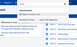 Fast access from admin search